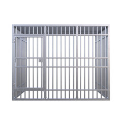 Prison Cage, 3d illustration isolated on white background