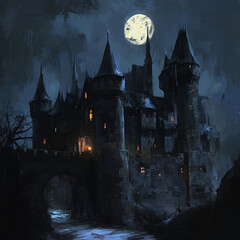 castle in the night