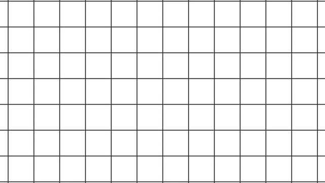 A grid motion background. Black grid animated color lines pattern on white gradient background