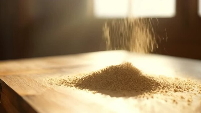 Cascading Grains: A Study in Texture and Light
