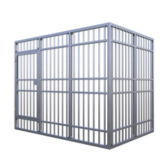 Prison Cage, 3d illustration isolated on white background