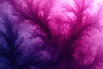 Obraz premium Mesmerizing Ink in Water: Close-Up Abstract Photography of Swirling Magenta and Dark Violet Tones