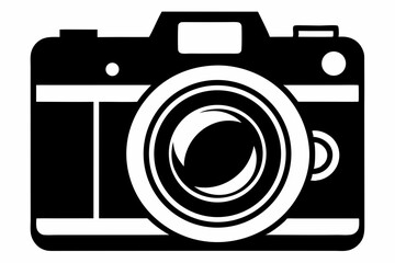 camera clipart sihouette black vector