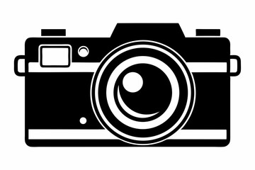 camera clipart sihouette black vector
