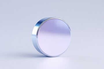 minimalistic image of blank cd hovering over empty surface highlighting its reflective sheen
