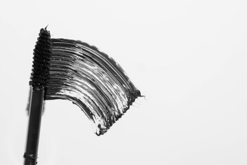 swatch of black ink on a white background
