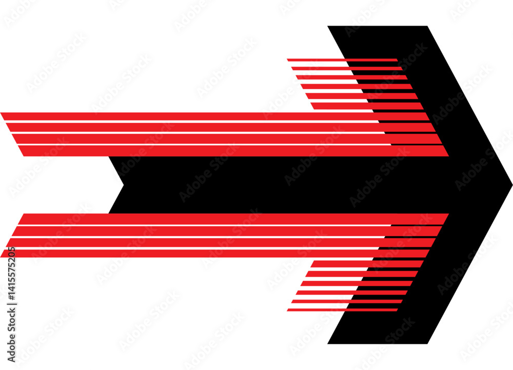 Poster vector arrow. sports pattern. design element with dynamic effect. vector striped background. competi