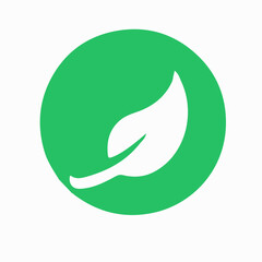 vector illustration of a green leaf