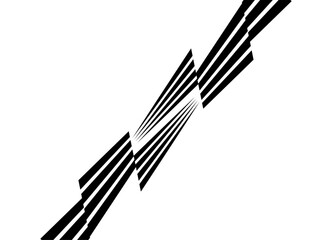 Vector sports pattern of black broken parallel lines on a white background. Design element with dynamic effect. Vector striped background in retro style.