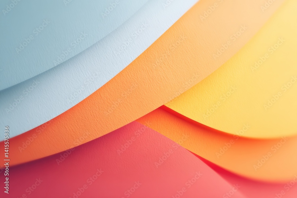 Poster minimalistic image of vibrant summer festival colors captured in abstract forms with ample copy spac