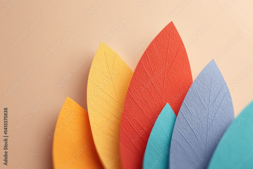 Aufkleber minimalistic image of vibrant summer festival colors captured in abstract forms with ample copy spac