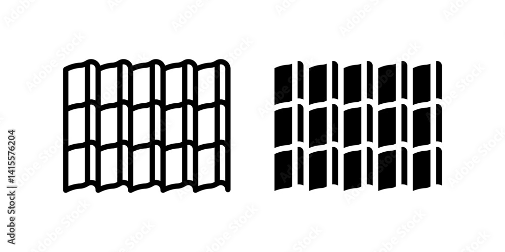 Poster roof icon set. for mobile concept and web design on white background