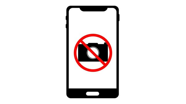  No Mobile Camera Allowed Prohibition Mark on Mobile Camera