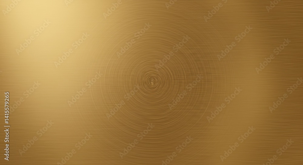 Poster golden abstract background with circular brushed metal texture effect