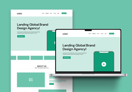 Modern Website Wireframe Layout Design