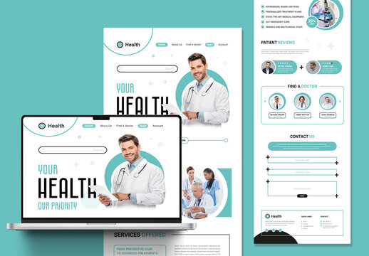 Health Care Website Landing Page Design