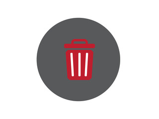 Dustbin icon in circle 