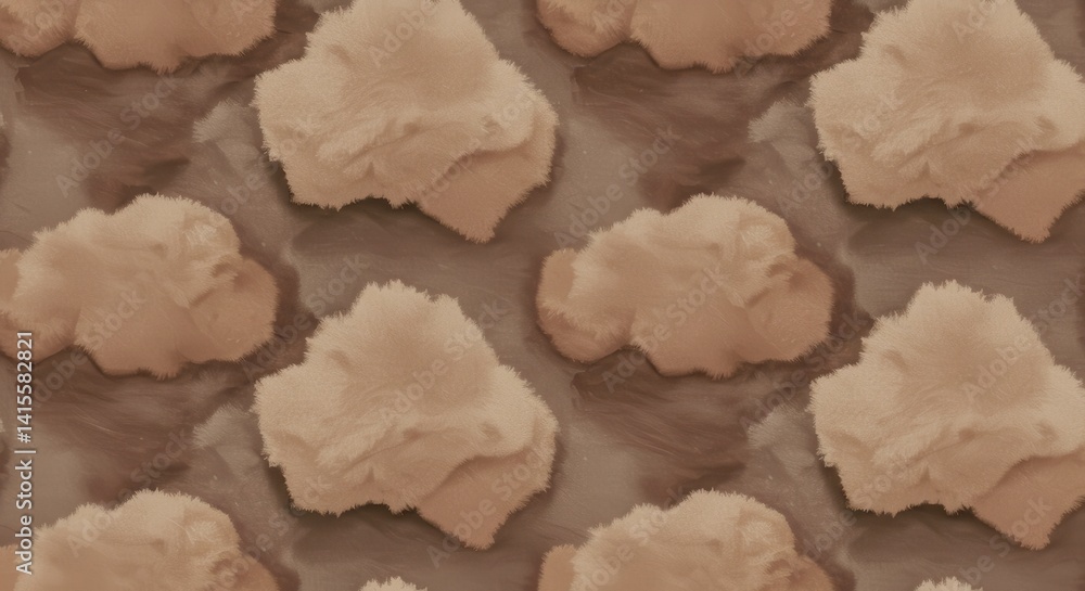 Aufkleber Brown fluffy clouds creating a soft and dreamy abstract background