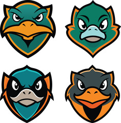 Fototapeta premium Platypus head mascot logo design vector