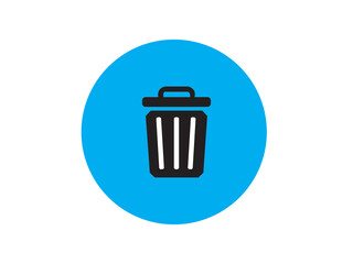 Dustbin icon in circle 