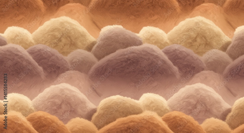 Aufkleber Abstract mounds pattern with a soft texture and earthy color palette