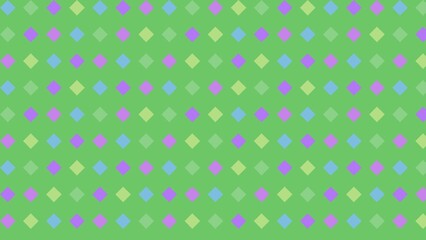 Light, pastel-colored diamond pattern on a light green background