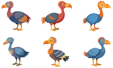 set of Dodo bird isolated  on white background © Anamul