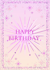 Happy Birthday Card in pink