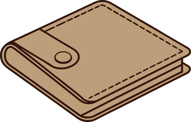 Simple Isometric Wallet Icon Illustration Isolated On White Background For Financial Themes