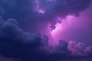 Obraz premium Imminent downpour; bruised, purple-grey clouds dominate , natural disaster, environmental