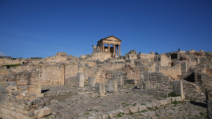 Fototapeta premium El Capitolio, Yacimiento arqueológico de Dougga, Túnez