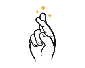 Cross Your Fingers combined with Sparkles visualized with Silhouette Style