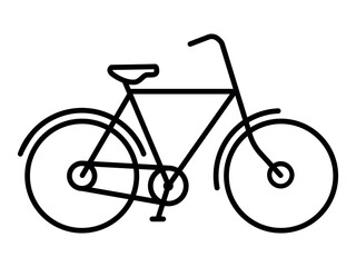 Obraz premium Minimalist Bicycle Line Art Icon for Urban Lifestyle