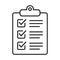 Clipboard icon. Clipboard line icon.