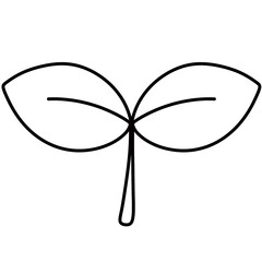 Spring themed outlines, plants and flowers 