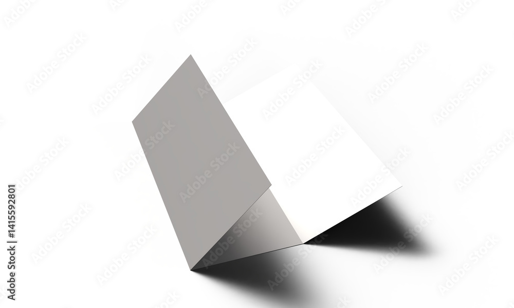 Aufkleber leaflet booklet blank empty paper white color isolate template business design page catalog document