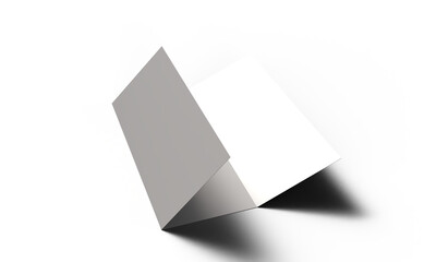 Leaflet booklet blank empty paper white color isolate template business design page catalog document advertisement open presentation marketing book leaflet mockup white brochure showing object print 