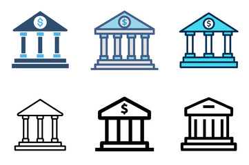 Bank Building Icon Financial Institution and Structure