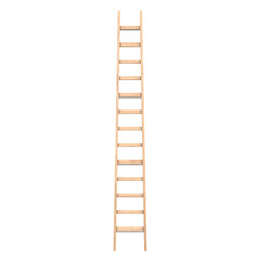 Wooden Ladder, 3d illustration isolated on white background