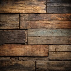 Rustic Reclaimed Wood Wall Texture Background Dark Brown Wooden Panels for Design