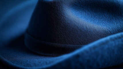 blue felt hat