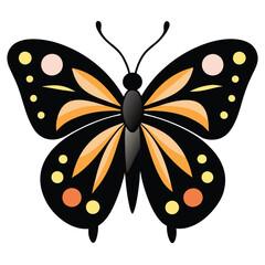 Elegant Butterfly, Black Butterfly, White Butterfly, Butterfly Silhouette, 