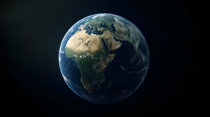 Pixelated Earth Globe In Space