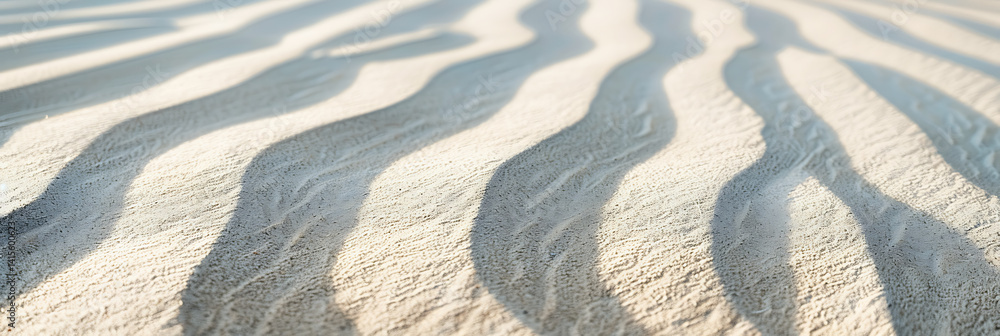 Poster close-up perspective of undulating sand ripples creating patterns of light and deep shadow. natural 