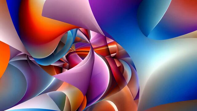 Abstrakte Bunte Gefaltete Formen Grafik Hintergrund Animation