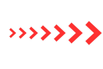 red arrow sign on transparent background 