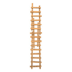 Makeshift Ladder, 3d illustration isolated on white background