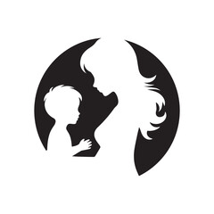  mother-and-child-silhouette negative -with-white-background-mother-s