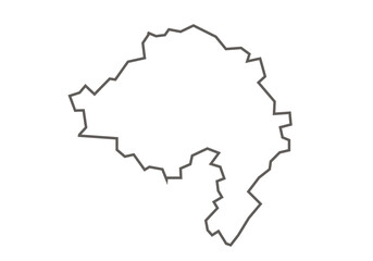 Bhind District map highlighted in Madhya Pradesh state map