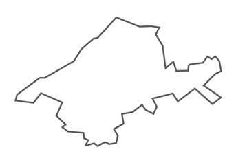 Jabalpur District of Madhya Pradesh state in gray color